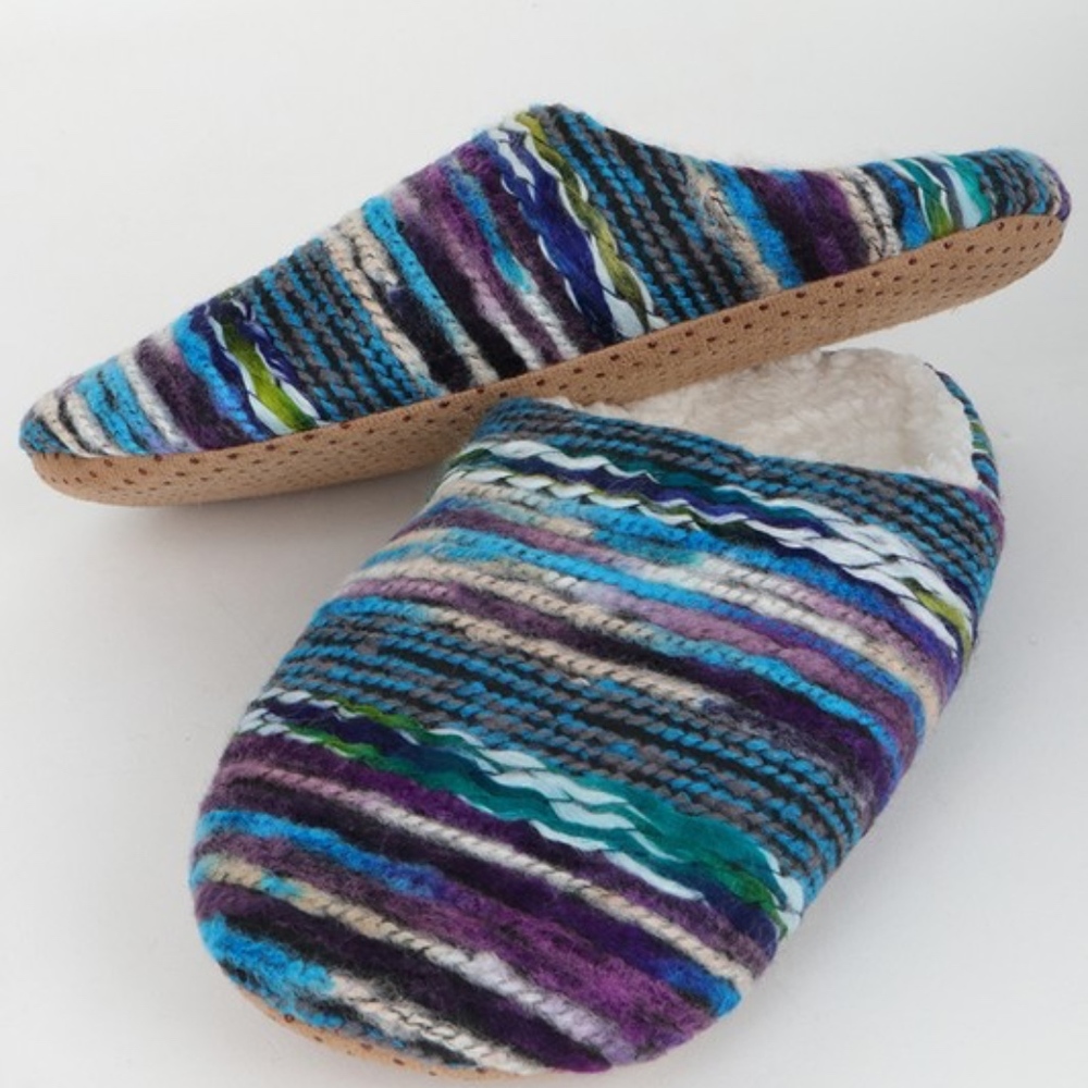 GRACIE Chenille Indoor Slippers - blue